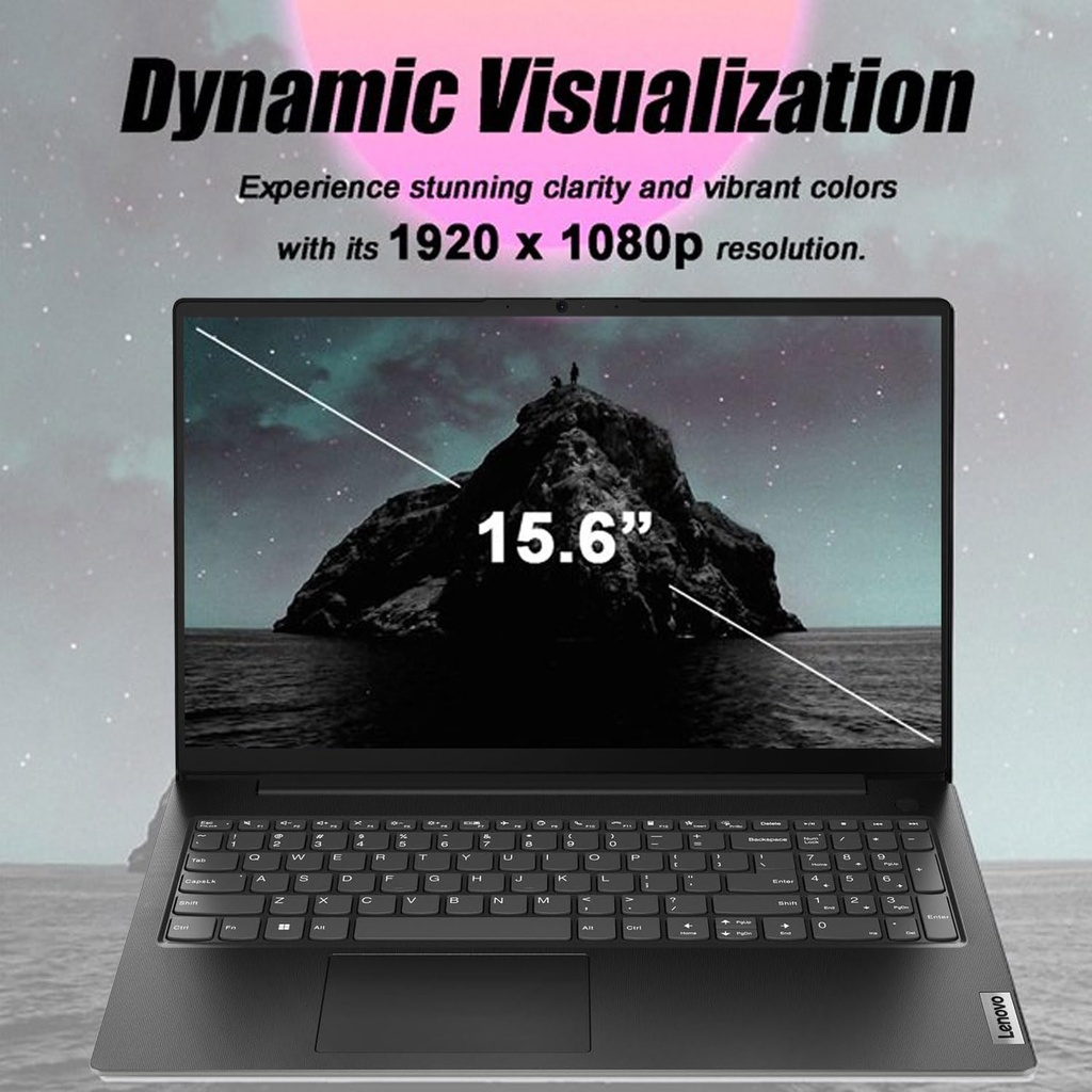 Brand New Laptop Lenovo v15 core i5 13420H 13th Gen 8GB DDR5 Ram 512GB Nvme 15.6 inch FHD Screen-Black