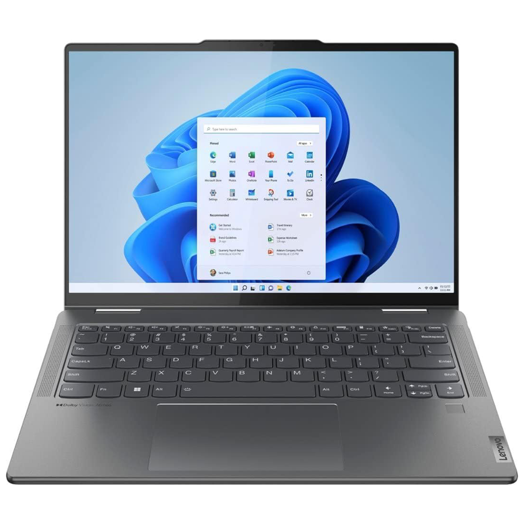 Brand New Laptop Open Box YOGA 7 14IRL8 core i5 1335U 13th Gen 16GB DDR5 Ram 512GB Nvme shared VGA 14 inch WIN11 2.2K Touch Screen-Grey 82YL0046CF