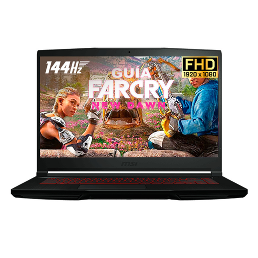 Brand New Laptop Gaming MSI GF63 Core i5 12450H 12Th Gen 8GB DDR4 Ram 1TB Nvme RTX 2050 6GB Ded VGA 15.6 inch FHD 144Hz Screen-Black  Bklt Win11 -1 yr Warranty 12UCX-898US